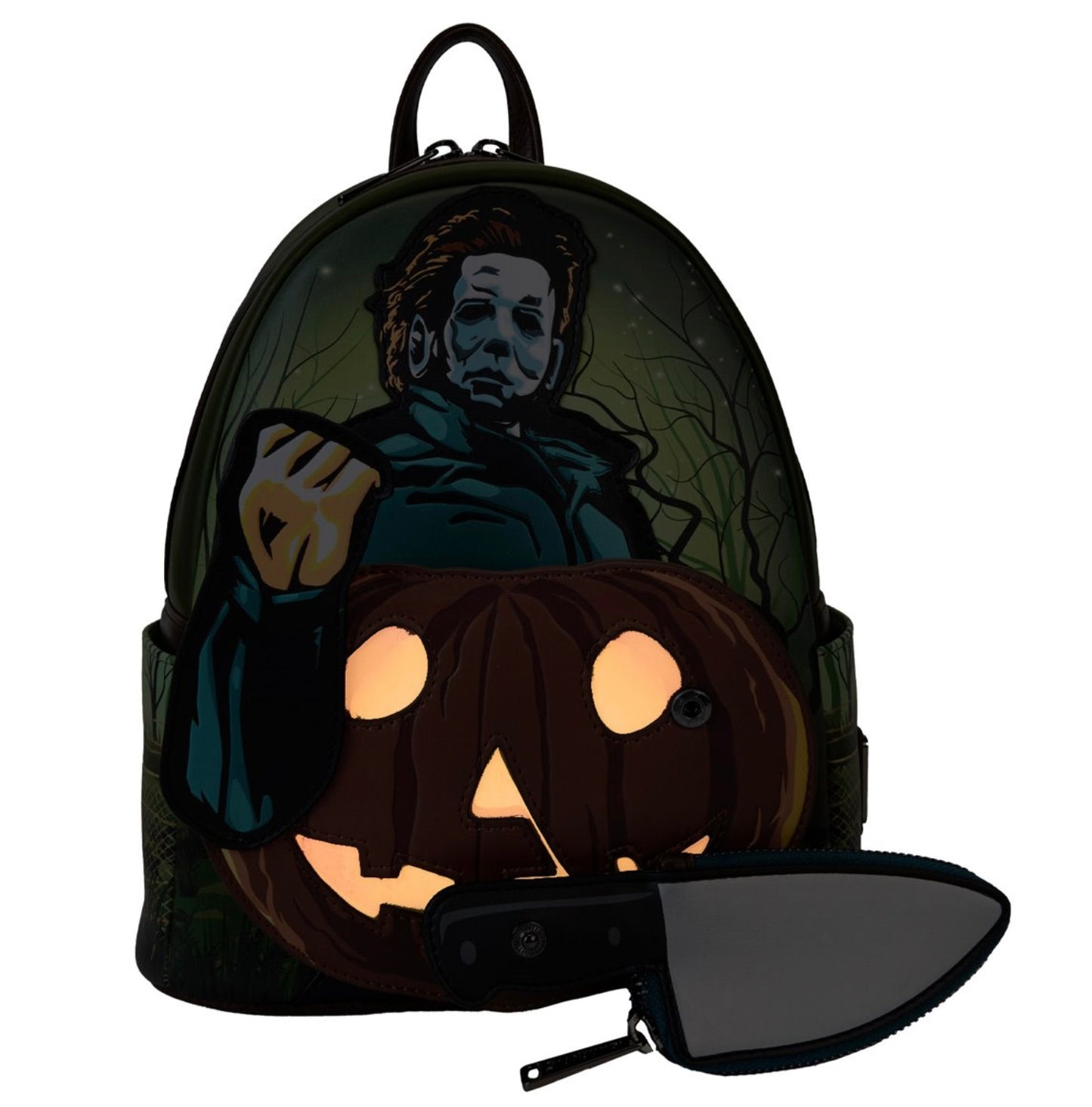 Halloween Michael Myers Pumpkin Knife Loungefly Mini Backpack