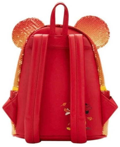 Minnie Mouse Fall Ombré Sequin Loungefly Mini Backpack