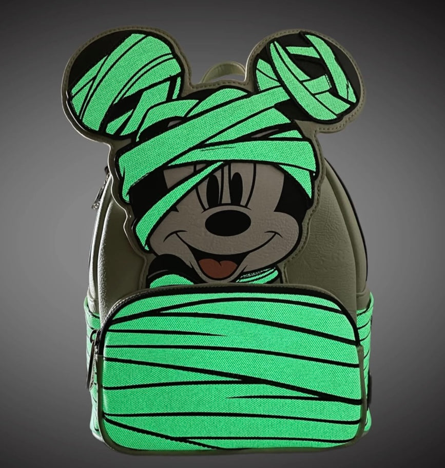 Mickey Mouse Mummy Glow in the Dark Loungefly Mini Backpack