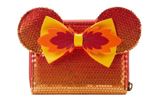 Minnie Mouse Fall Ombré Sequin Loungefly Wallet