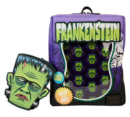 Universal Monsters Frankenstein Neon Mask Loungefly Mini-Backpack