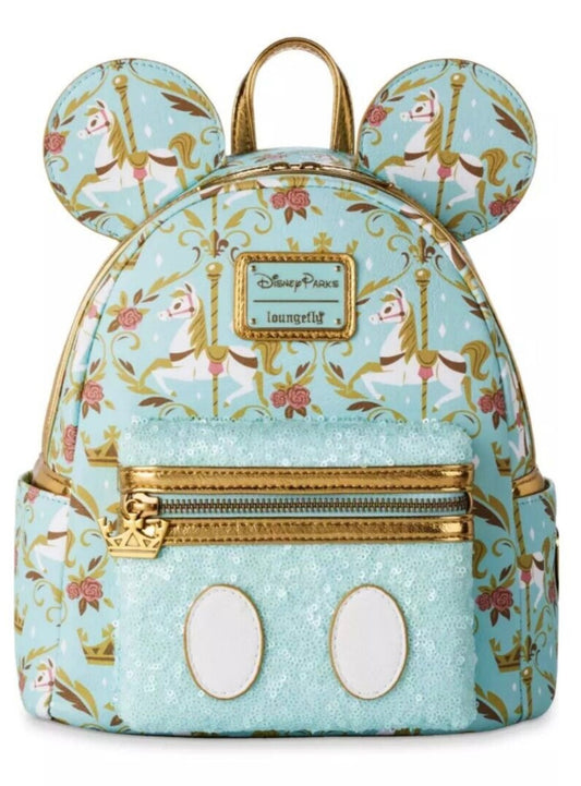 Mickey Mouse Main Attraction King Arthur’s Carousel Loungefly Mini Backpack