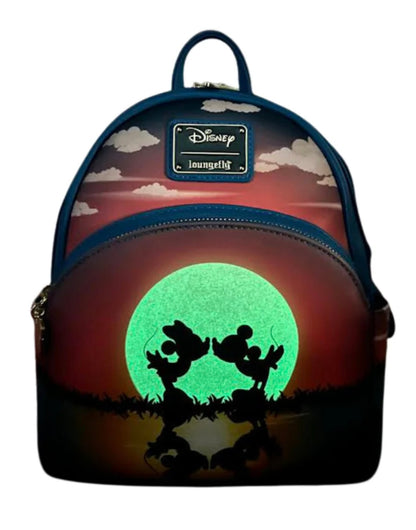 Mickey and Minnie Sunset Kiss Loungefly Mini Backpack
